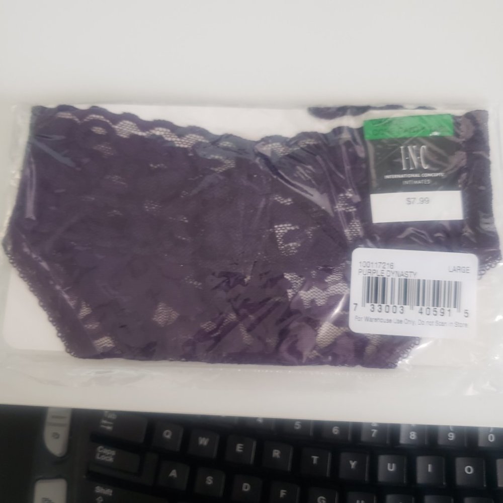 INC Purple large thong